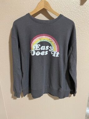 Wildfox Easy Does It Charcoal Graphic Sweatshirt - Women's